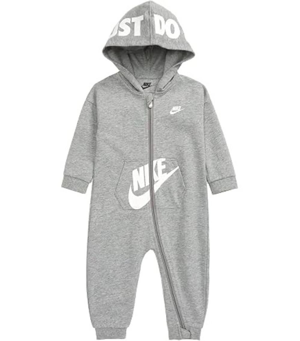 Nike Baby Hooded Coverall - Dark Grey Heather 3M